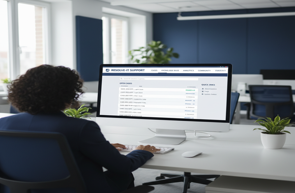 Advantive customer support portal interface